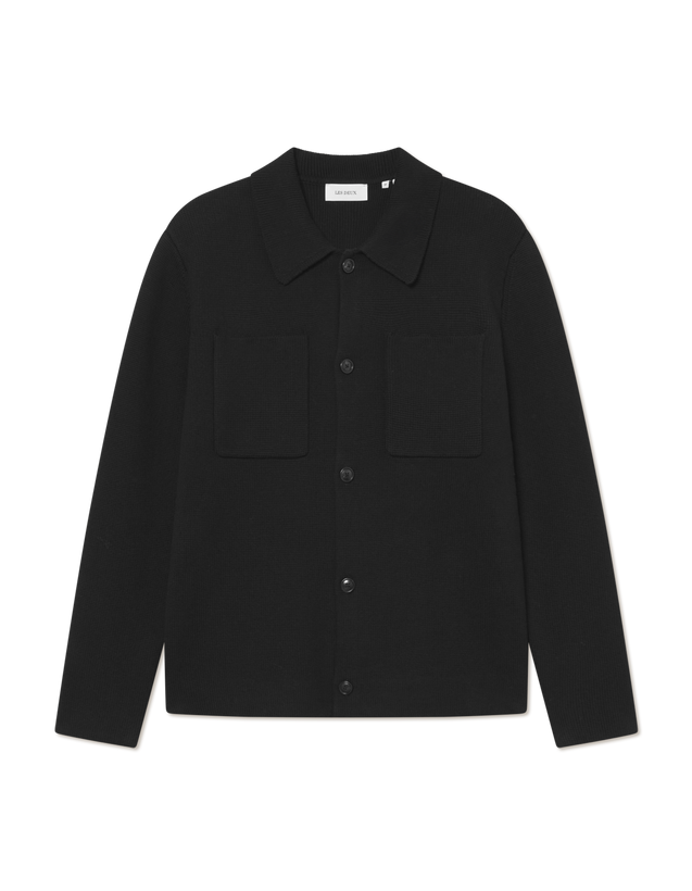 Fischer Cotton Milano Overshirt - Black