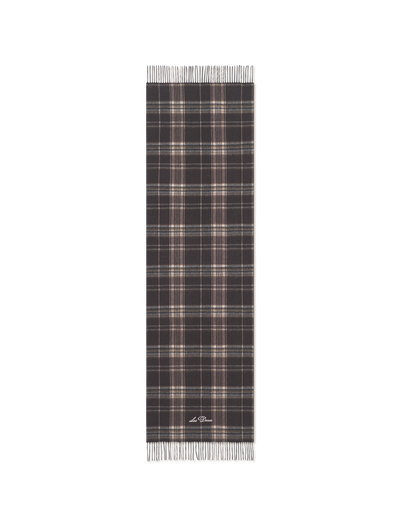 Check Wool Scarf - Delicioso Brown