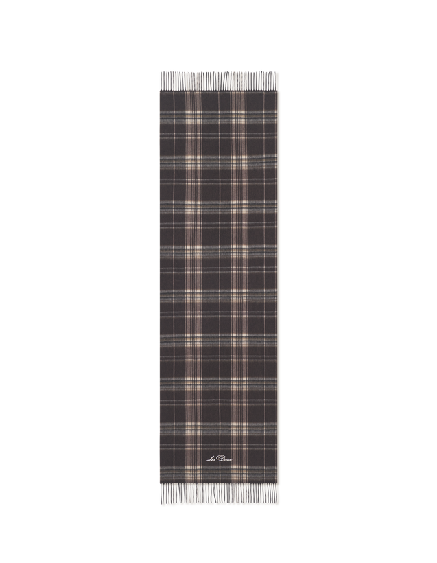 Check Wool Scarf - Delicioso Brown