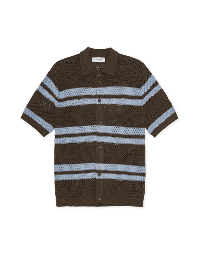 Gianni SS Knitted Polo Shirt  - Turkish Coffee Brown