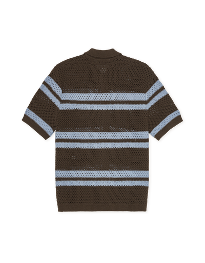 Gianni SS Knitted Polo Shirt  - Turkish Coffee Brown