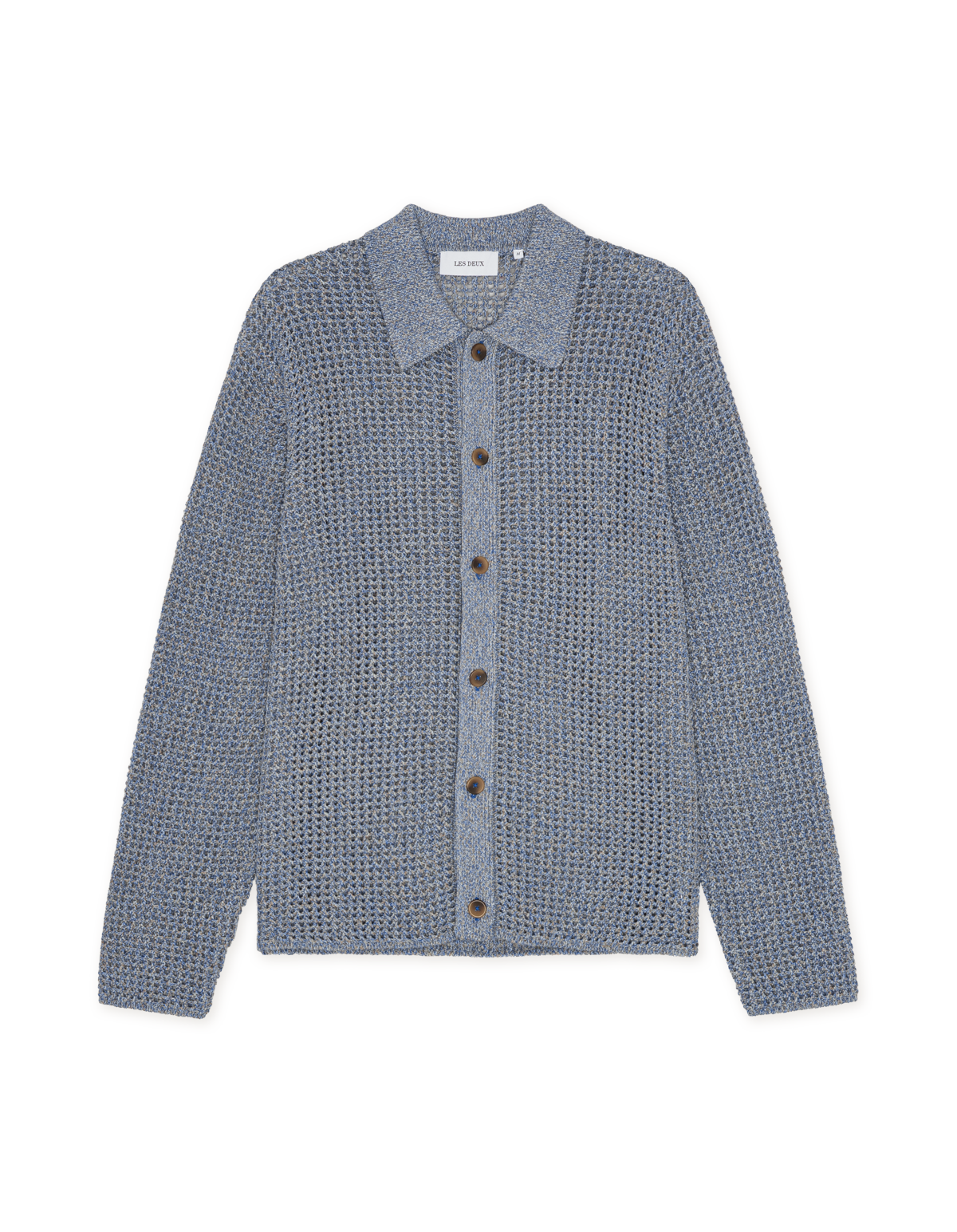 Gerald LS Knitted Shirt - Dark Denim Blue