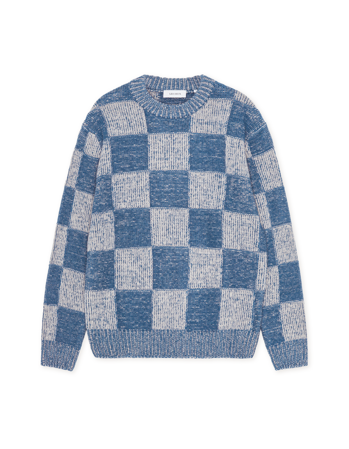 Check Knit - Dark Denim Blue