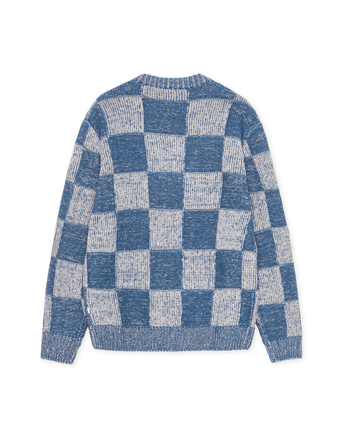 Check Knit - Dark Denim Blue
