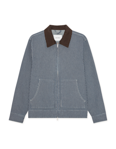 Robert Striped Jacket - Dark Navy