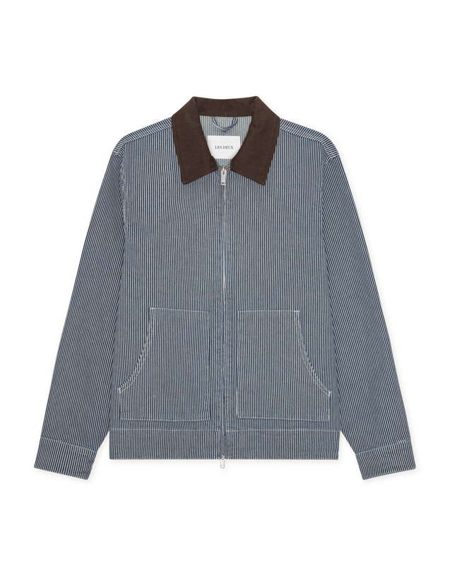 Robert Striped Jacket - Dark Navy