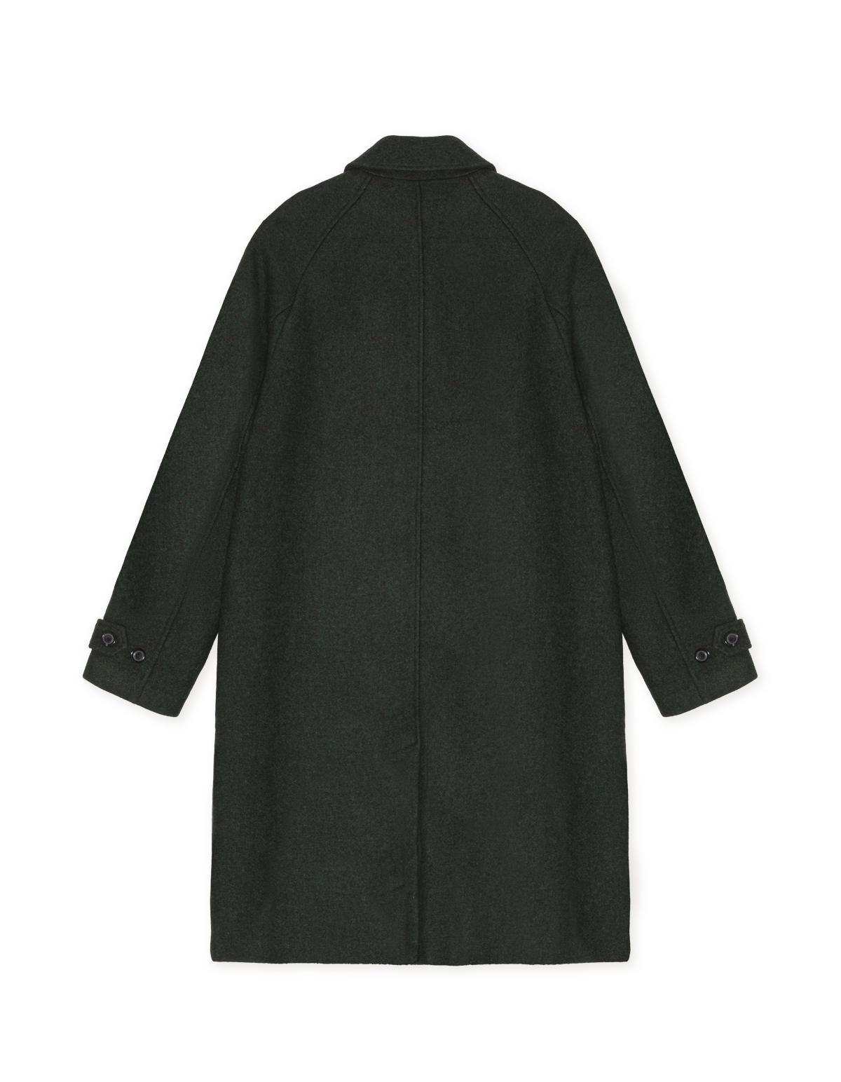 Solid Wool Coat - Rosin Green