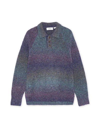 Gradient Knitted Polo - Spiced Plum Purple