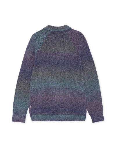 Gradient Knitted Polo - Spiced Plum Purple