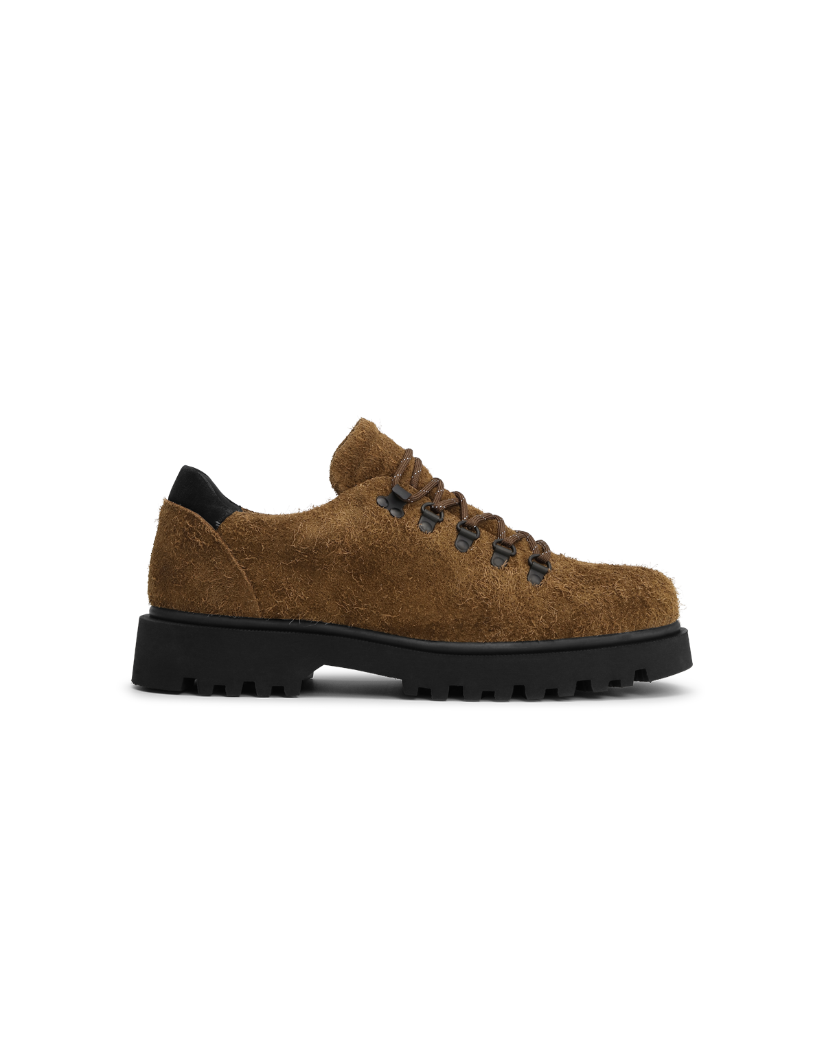 Hairy Suede Low Hiking Boot - Bone Brown