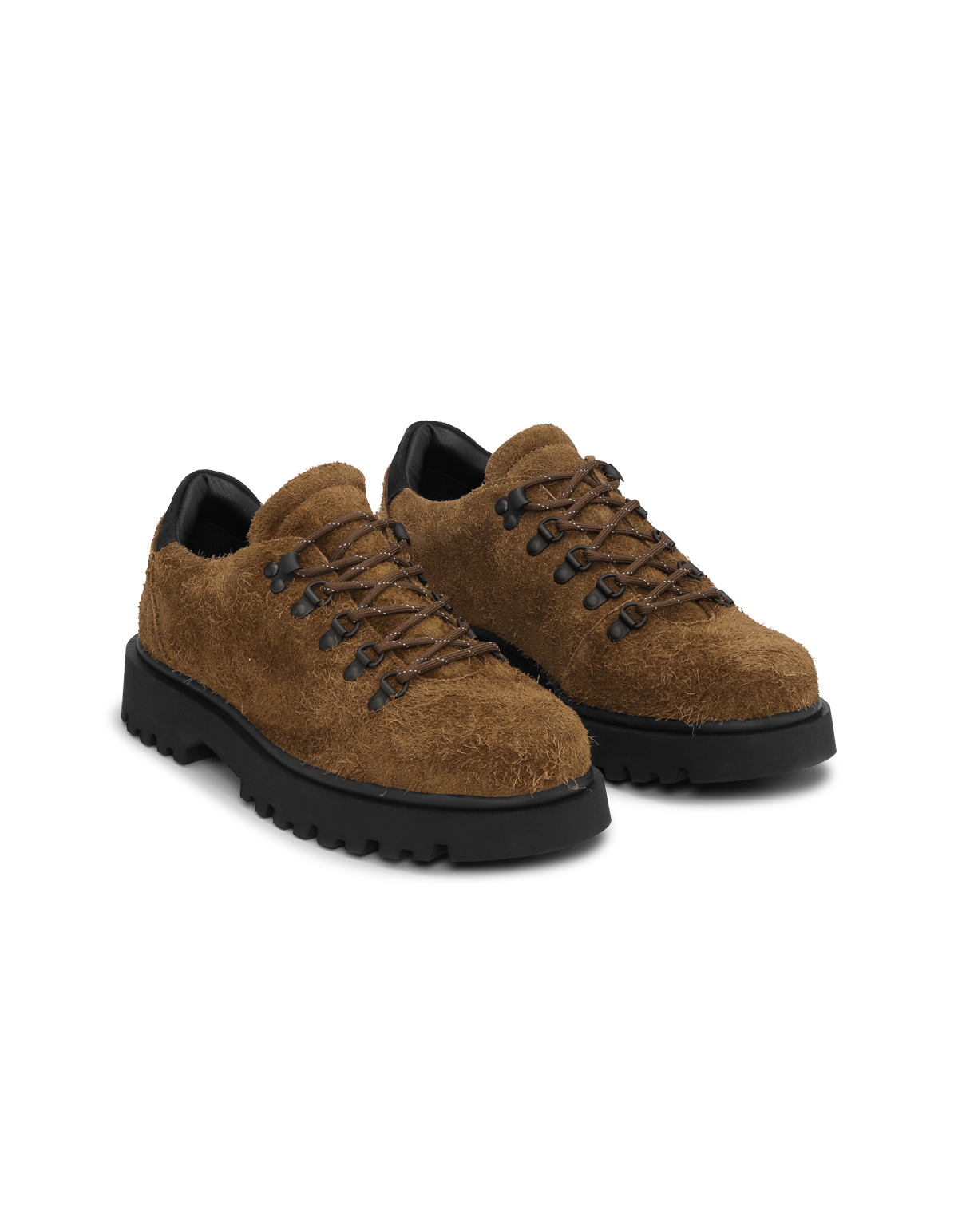 Hairy Suede Low Hiking Boot - Bone Brown