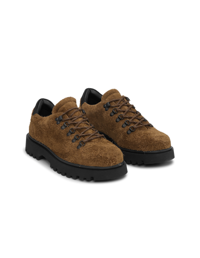 Hairy Suede Low Hiking Boot - Bone Brown