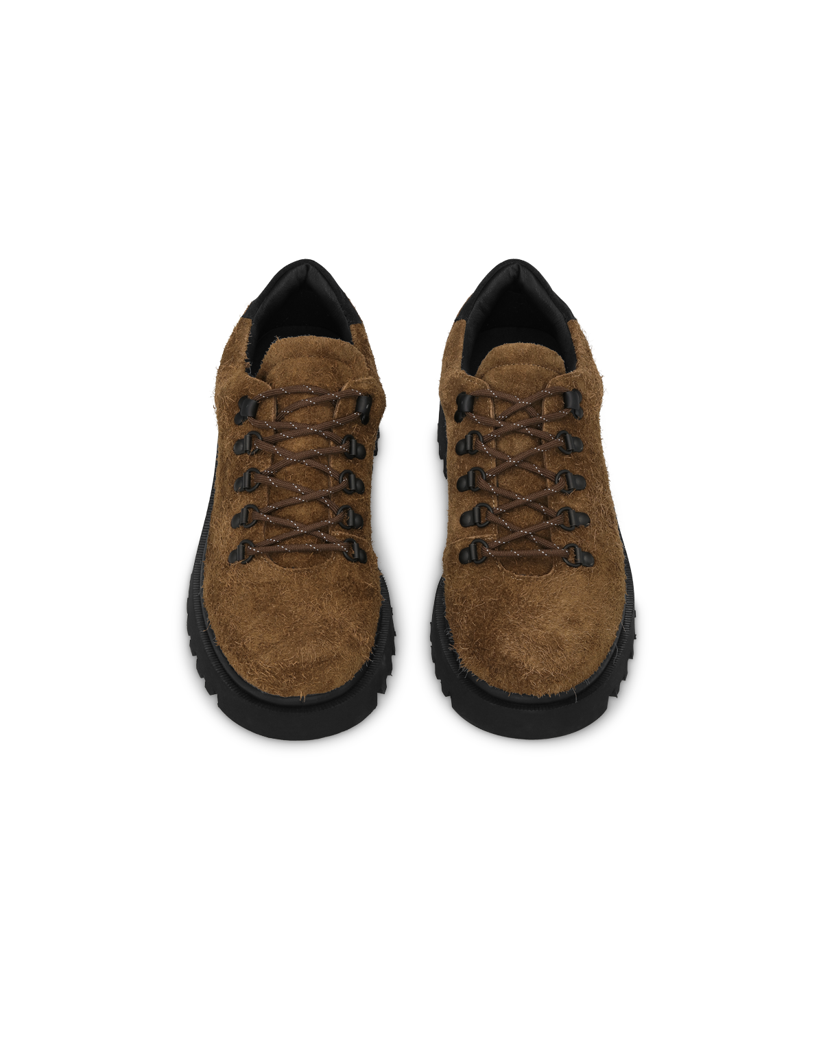 Hairy Suede Low Hiking Boot - Bone Brown
