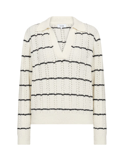 Penelope 3 Jumper - Off White/Black Stripes