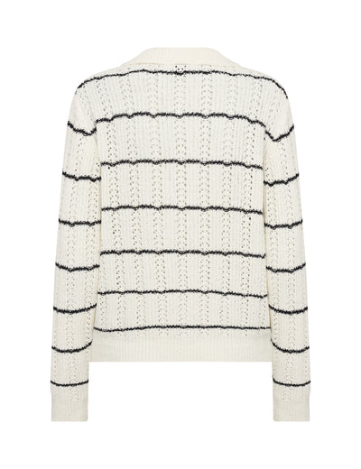 Penelope 3 Jumper - Off White/Black Stripes