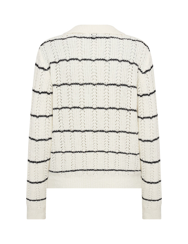 Penelope 3 Jumper - Off White/Black Stripes