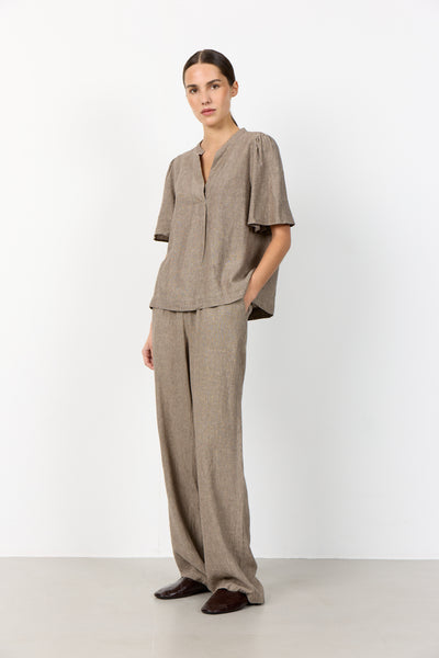 Naja 7 Linen Mix Trousers - Camel