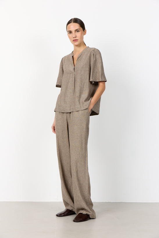 Naja 7 Linen Mix Trousers - Camel