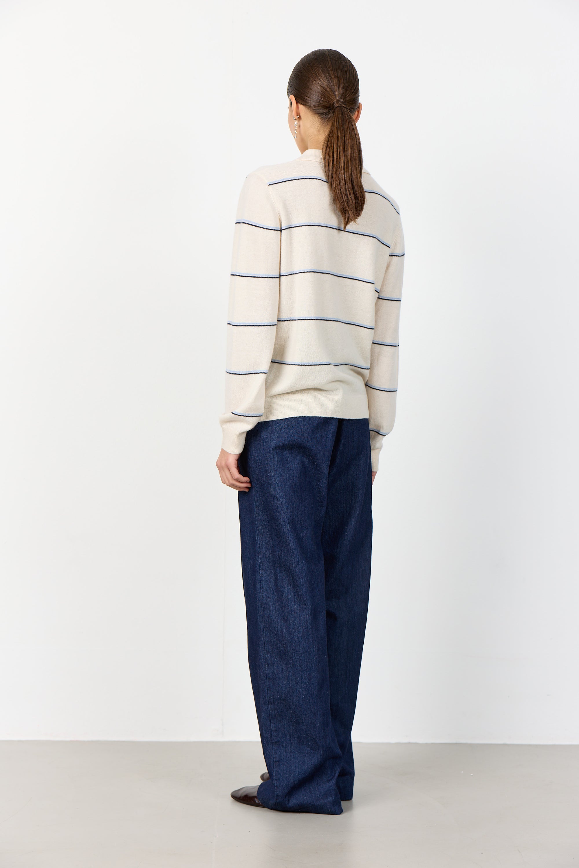 Ismaila 17 Cardigan - Cream Stripes