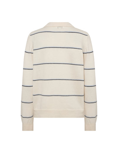 Ismaila 17 Cardigan - Cream Stripes