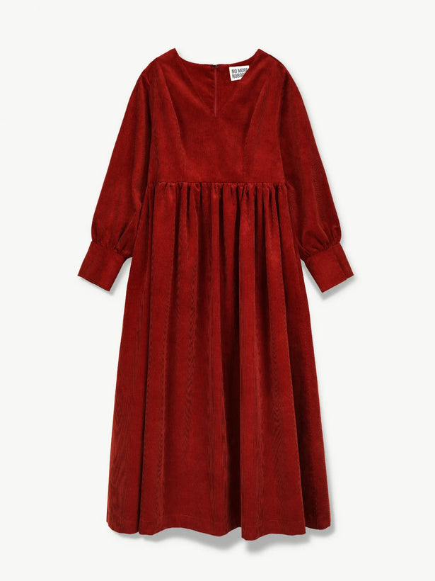 'NO MORE NOBODY' - Michelle Maxi Dress Corduroy - Rust