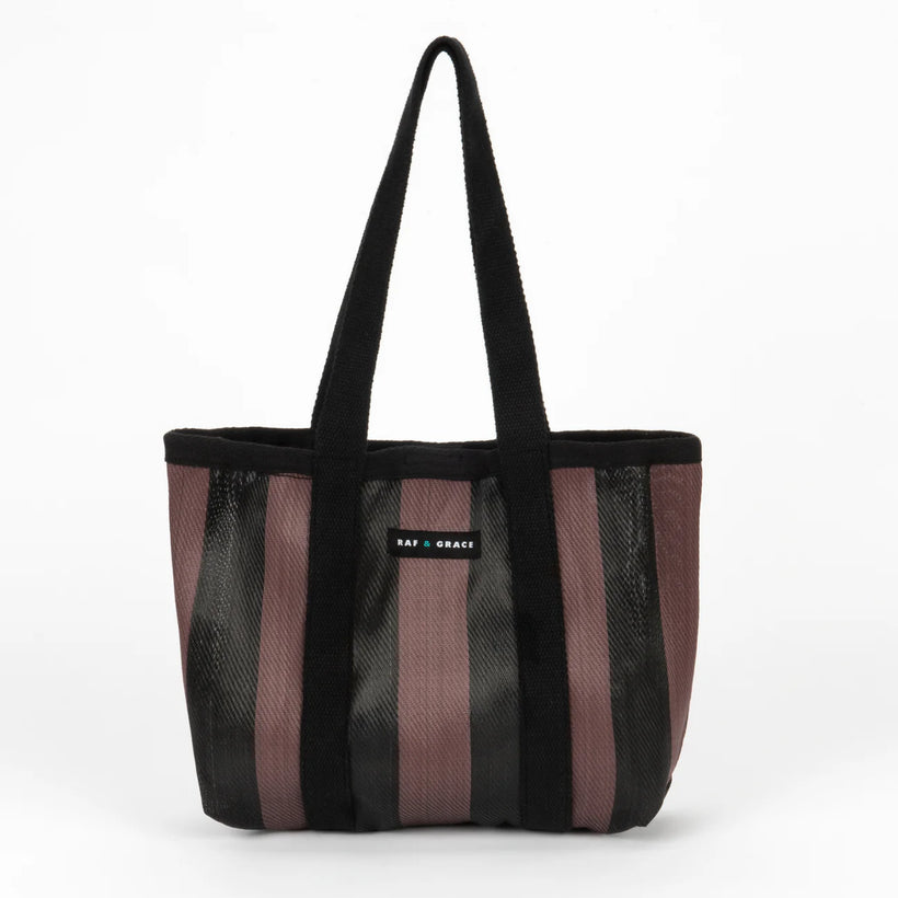 Mini Shopper Bag - Fig Brown/Black