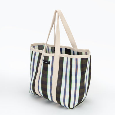 Large Shopper Bag - Black, Cream & Navy