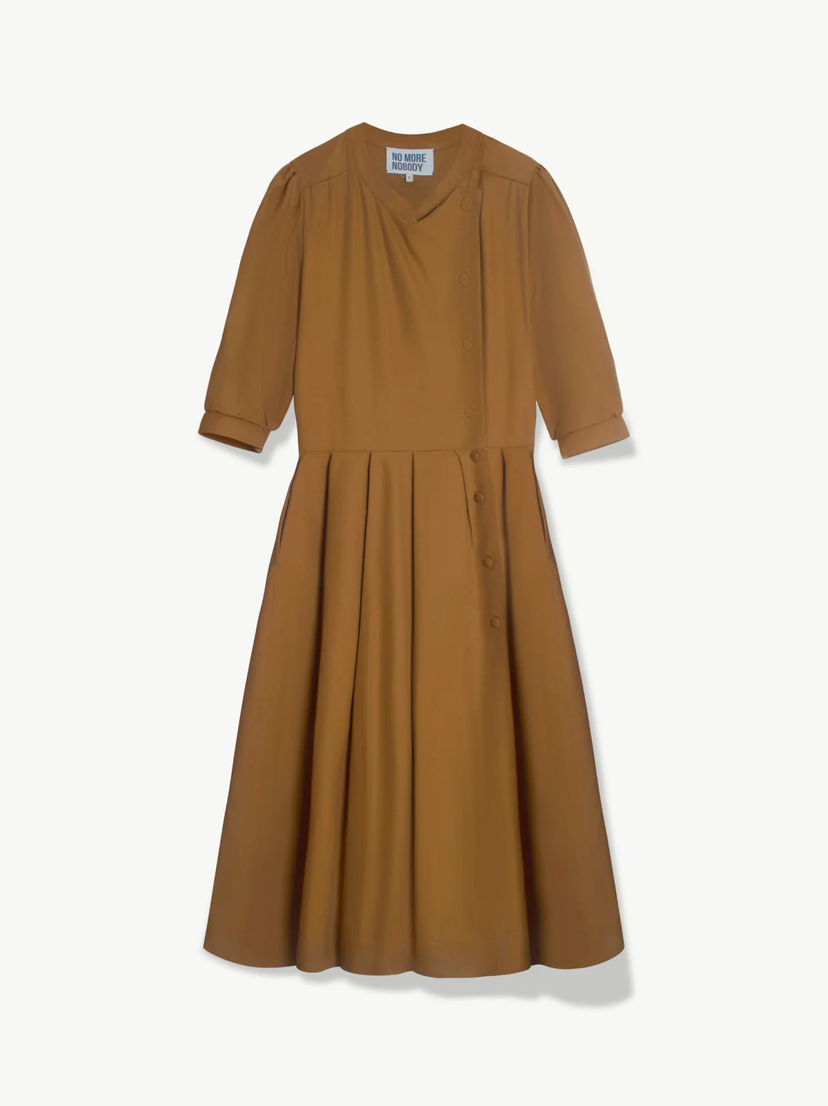 Talitha Midi Dress Organic Cotton - Ochre2