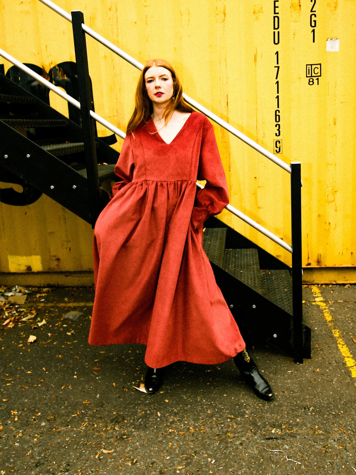 'NO MORE NOBODY' - Michelle Maxi Dress Corduroy - Rust