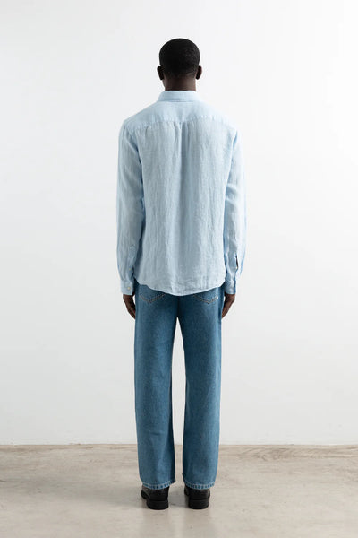 Linen Shirt - Plain Light Blue