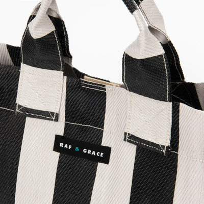 Micro Shopper Bag - Ecru/Black