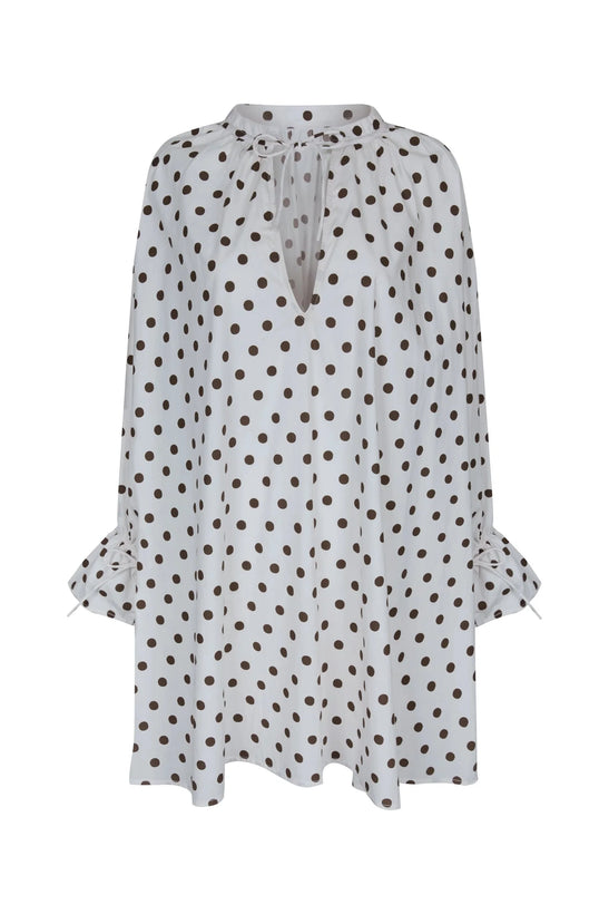 Margot  Polka Dot Dress - Cream