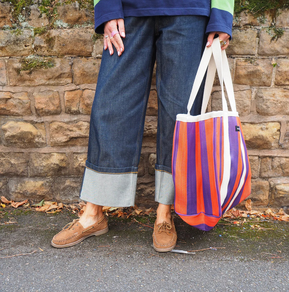 Large Shopper Bag - Purple/Orange