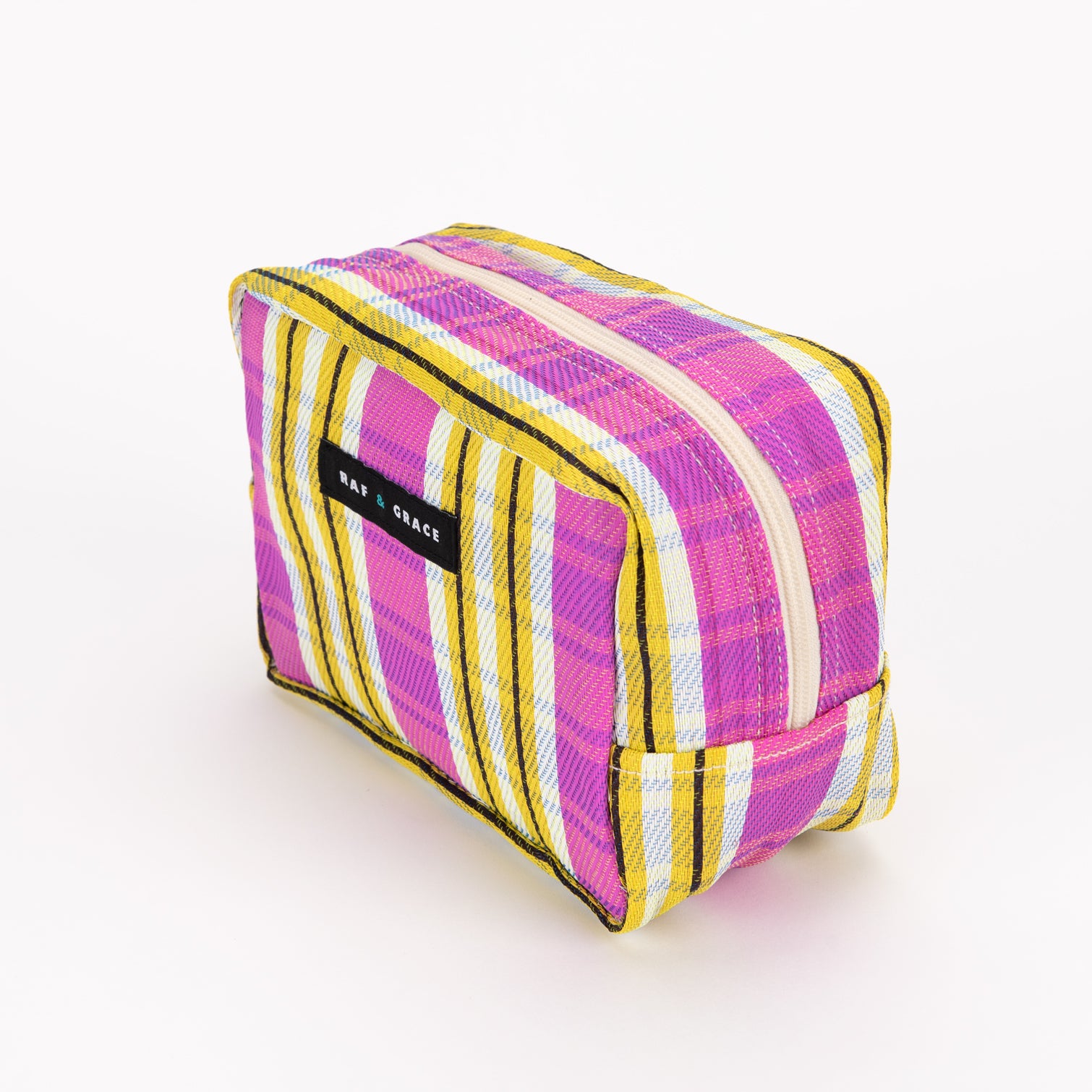 Wash Bag - Pink & Yellow