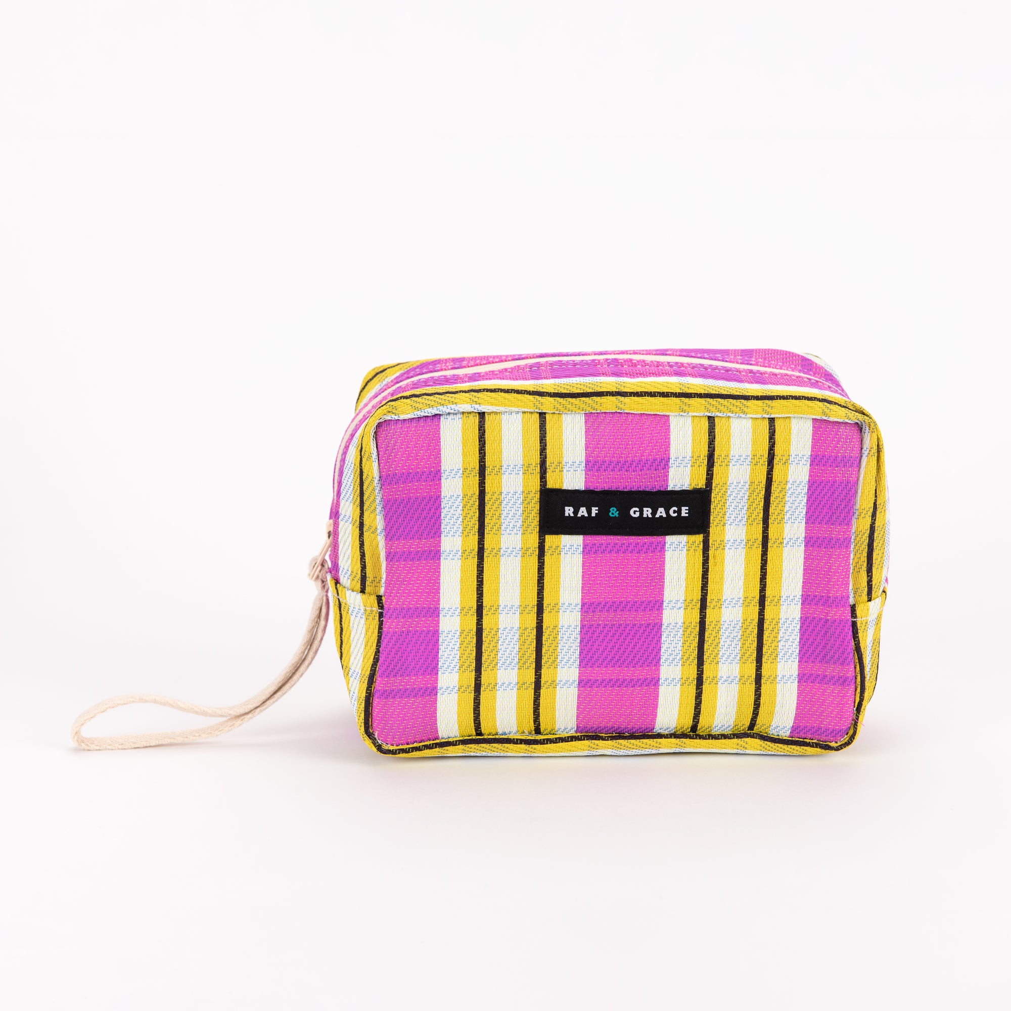 Wash Bag - Pink & Yellow