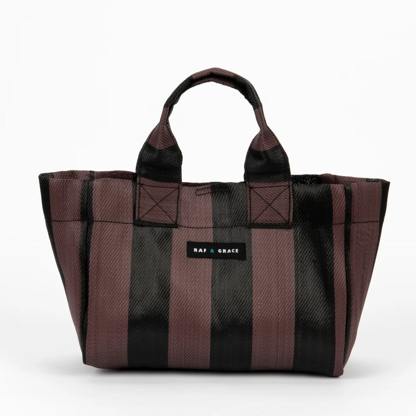 Micro Shopper Bag - Fig Brown/Black
