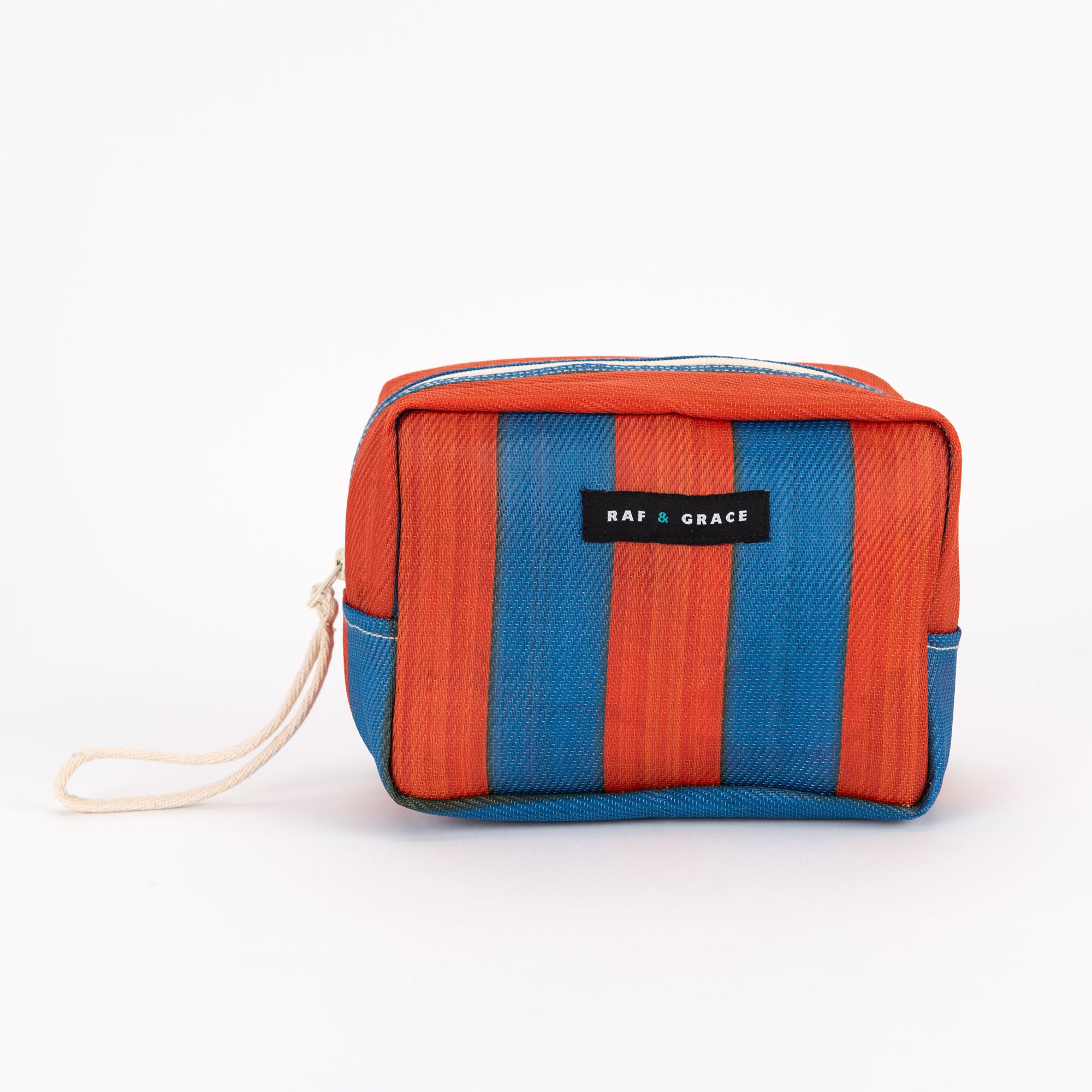 Wash Bag - Navy & Orange