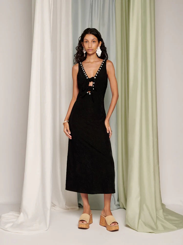 Orion Midi Dress - Coal Black