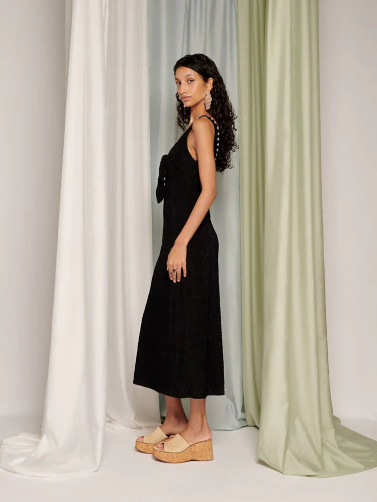 Orion Midi Dress - Coal Black