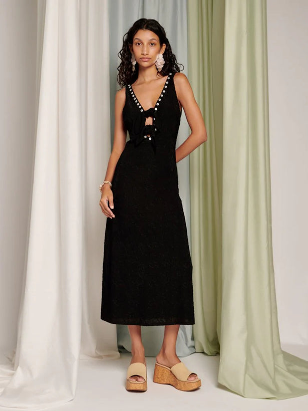 Orion Midi Dress - Coal Black