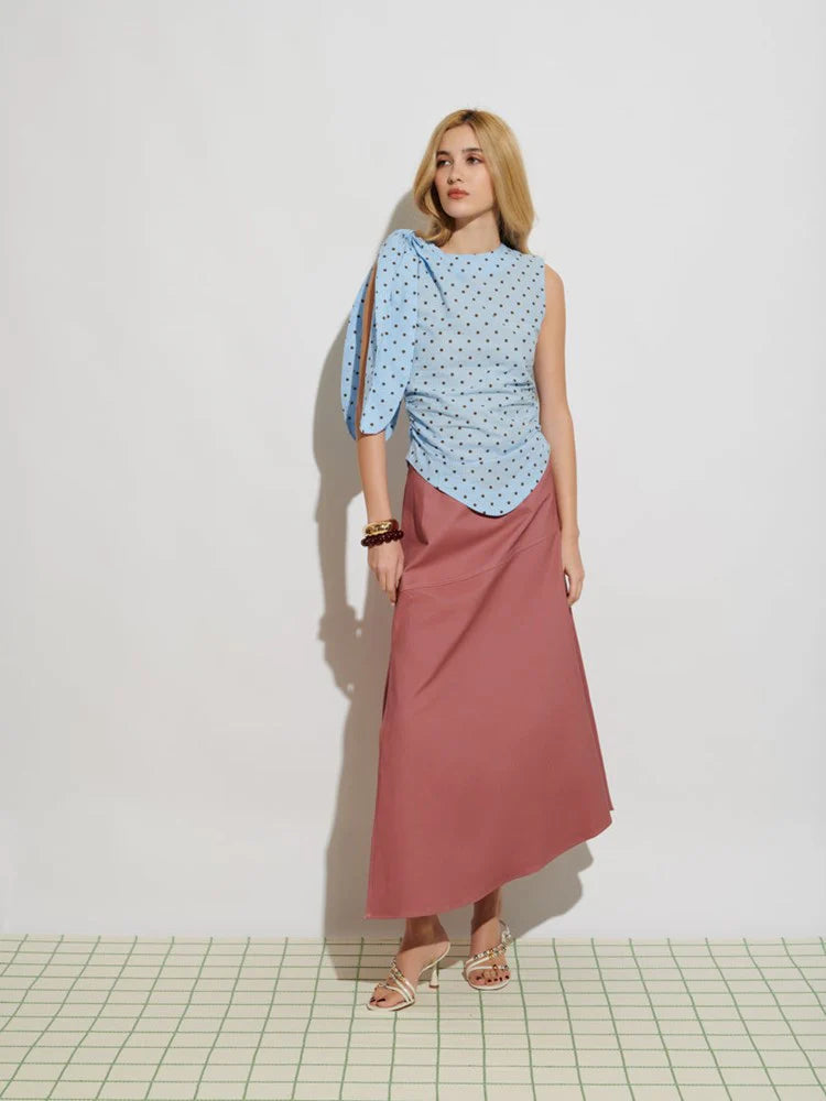 Stephanie Midi Skirt - Pink Clay