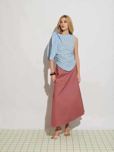 Stephanie Midi Skirt - Pink Clay