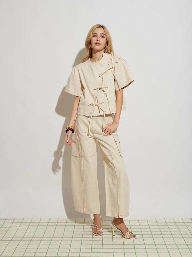 Asma Wrap Top - Ivory Cream