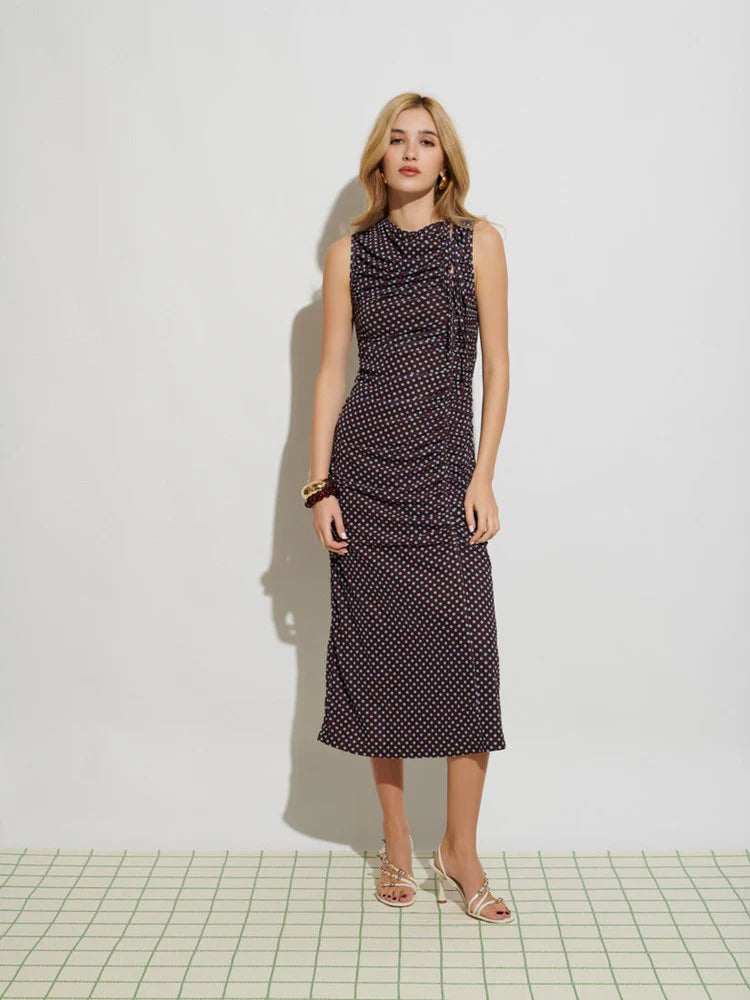 Mae Midi Dress - Coca Brown