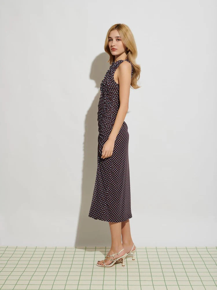 Mae Midi Dress - Coca Brown