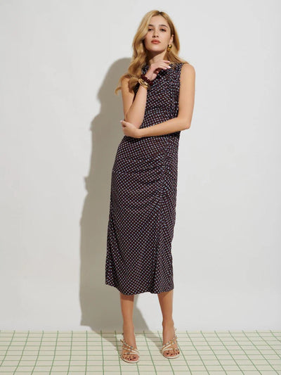 Mae Midi Dress - Coca Brown