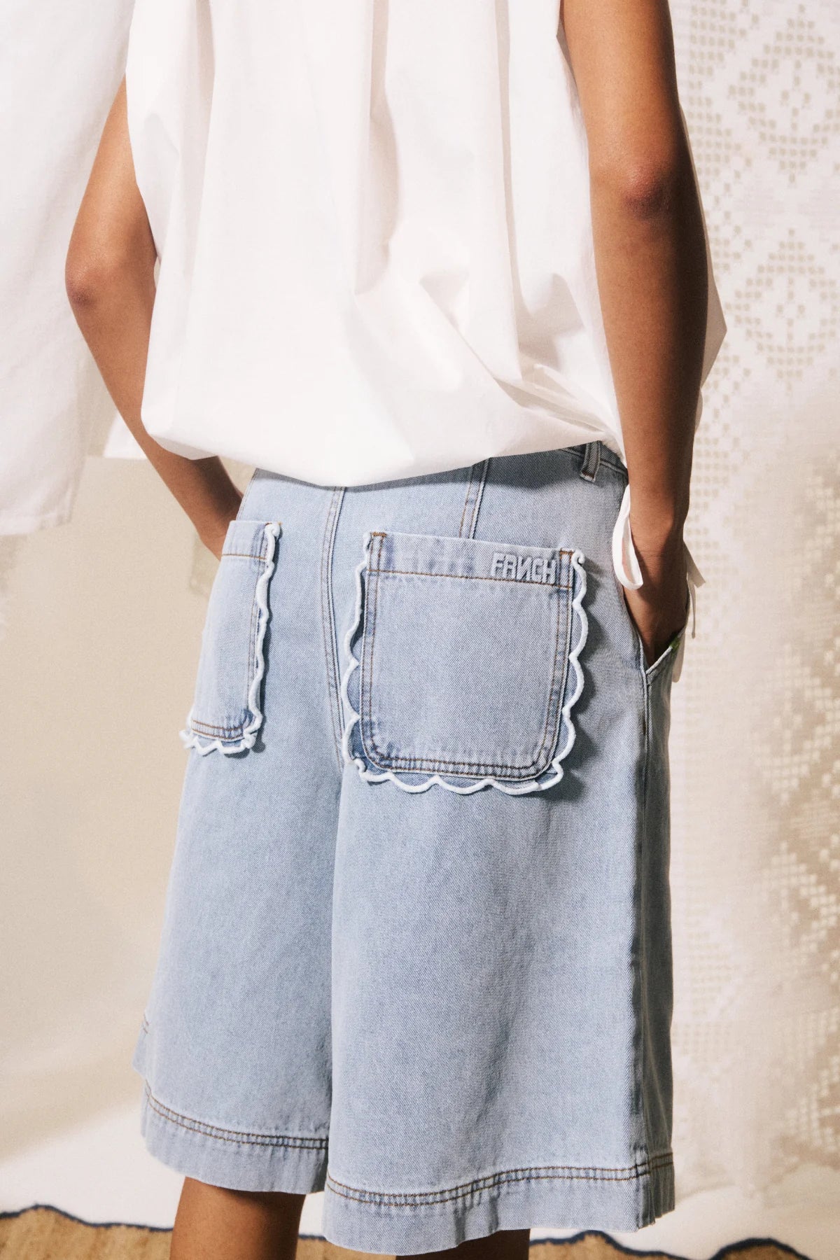 Gaspare Bermuda Denim Shorts - Light Denim