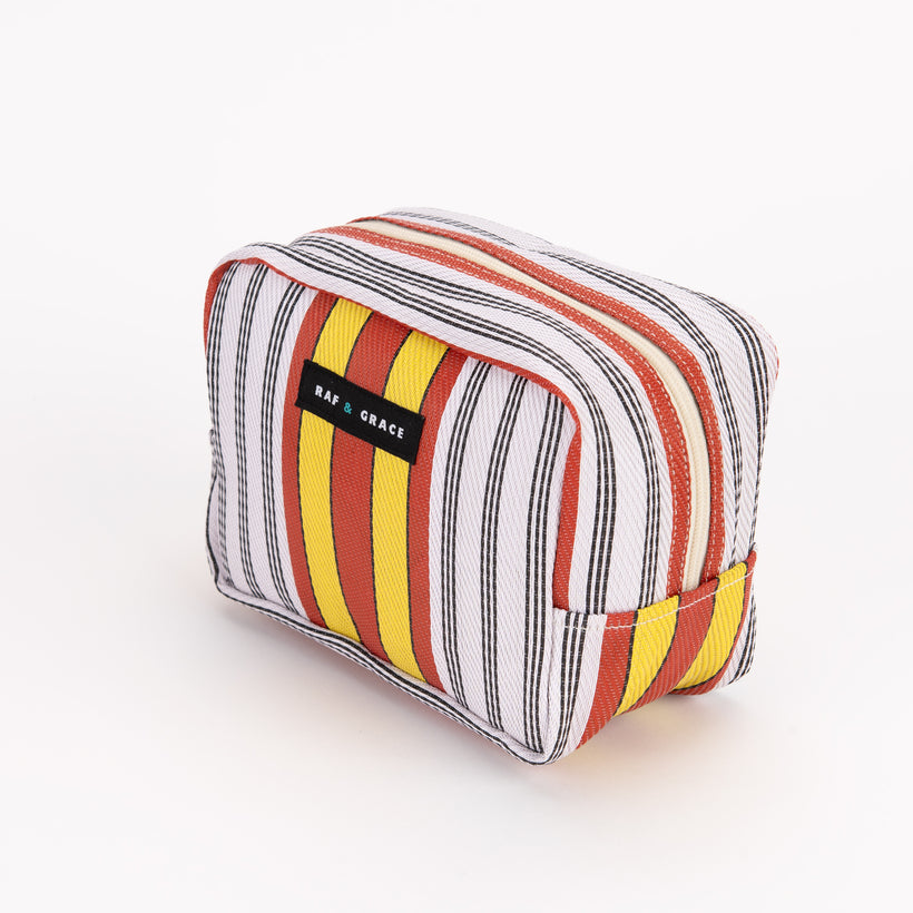Wash Bag - Red & Yellow