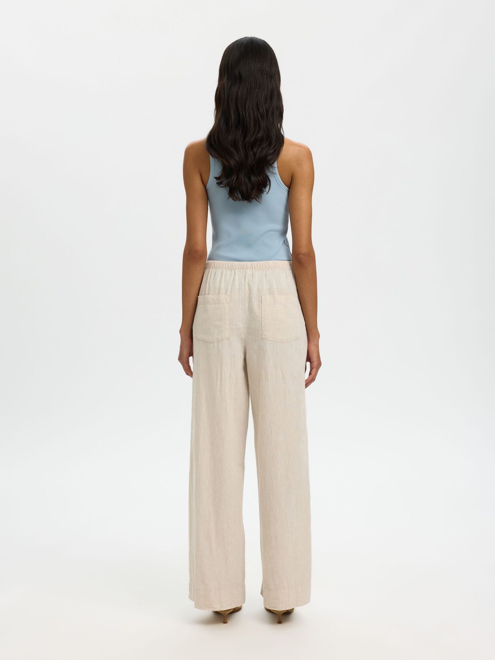 Anna O-Neck Tank - Dusty Blue