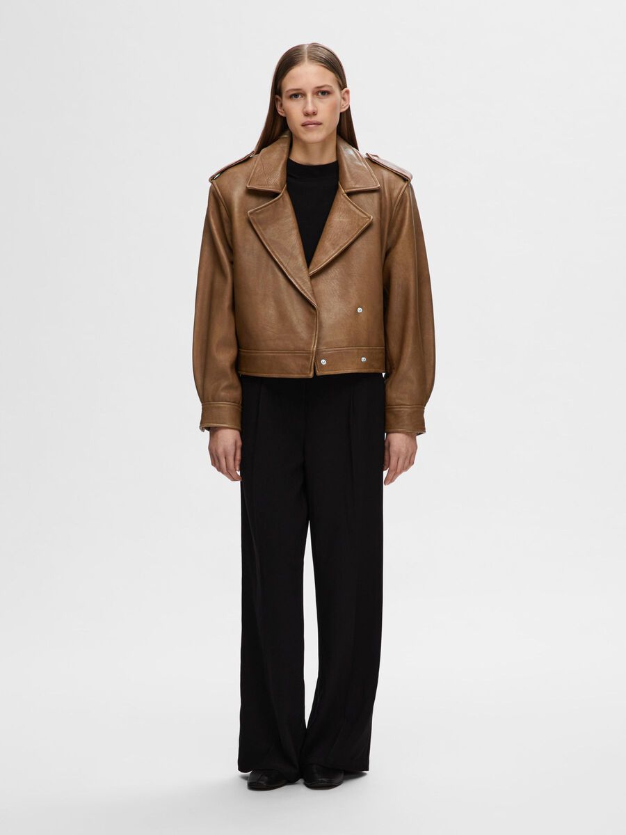 Glove Leather Jacket - Coca Mocha